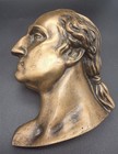 Antique George Washington Bronze Monument Bust - Colonial Americana Houdon 