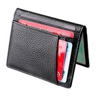 Slim Thin Mens Leather Bifold Id Wallet Credit Card Holder Driver s License Case