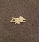 Vintage Metzke Cast Pewter Double Fish Brooch  Signed