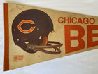 Vintage 1970 s Chicago Bears 2 Bar Helmet Pennant Nfl Football 29x12 