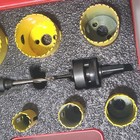 Starrett Kv1092 - 6-pc  Bi-metal Hole Saw Kit W  Arbors And Case Machinist Tools