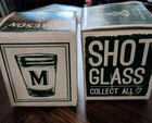Jameson Irish Whiskey Vintage Shot Glass Glasses In Box Collect 7 Letter M Rare