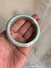 Gorgeous Light Green Jade Bangle Bracelet Taiwanese Jade Nephrite Grade A 64 Mm