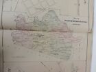 1871 Berks County Atlas Railroad Line Map Amityville Building Engraving Tinted