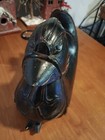 20 Century Burma Burmese Black Lacquered Wood Hintha W  Cinnabar Highlights Ca  