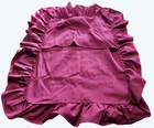 2 Burgundy Pillow Shams W 4  Ruffle 26 x18  Pocket Size By Springs Made In Usa