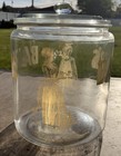 Antique Glass Bakers Chocolate Store Mercantile Counter Jar W lid