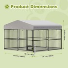 10x10x6ft Outside Large Dog Kennel With Roof Outdoor Heavy Duty Welded Wire Cage