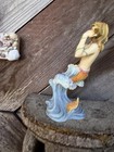 Sitting Mermaid Statue Sculpture Figurine Nautical Beach Home Table Top Decor