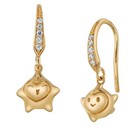 Disney X Rocklove New  wish  Star Dangle Earrings - 14k Yellow Gold Plated