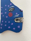 Vtg Folk Art Wood Carving Rabbit Bunny Hand Painted Wall Hanging Alebrije Mexico
