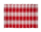 Red   White Checked Plaid Rug 24  X 37  Farmhouse Cotton Blend New