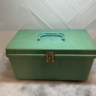 Vintage Teal Wil-hold Sewing Box Wilson Manufacturing Usa Rare