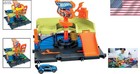 Downtown Express Car Wash Playset For Kids - Features Foam Roller   Drying Flaps