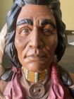 Vtg 1981 Provincial Mold Native American Indian Chief Ceramic Head Bust 12 