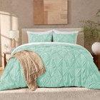 Mint King Comforter Set 3pc Pinch Pleat Soft All Season Down Alt Lightweight