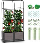 Naizea Raised Garden Bed   Tomato Planter Cage Trellis Planter Boxes With Wheels