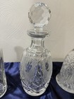Crystal Decanter Lot X 3 Bottles Waterford Glass Wine Liquor Bourbon Whiskey
