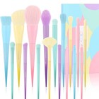 Makeup Brushes 17 Pcs Colourful Makeup Brush Set  Synthetic Kabuki Foundation   