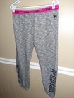 Nwot Victoria s Secret Pink Heather Gray Spell Out Joggers Sweats Lounge Pants M