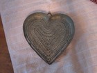 Vintage Primitive Pierced Punched Tin Heart Shaped Cheese Mold Strainer