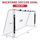 Large Backyard Soccer Goal Set Durable Weatherproof Frame Heavy Duty Mesh Net