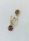 14k Solid Yellow Gold Dangle Leverback Earrings Natural Round Garnet 1 39ct1 55g