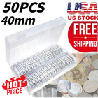 50pcs Direct Fit Airtight 40 6mm American Silver Eagle 1oz Coin Holders Capsules