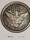 1892-p Barber Or Liberty Head Quarter  Xf au Condition  Original Toning  Well   