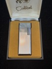 Vintage Colibri Japan Slim Butane Lighter Silver Tone W  Original Box