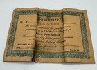 Antique 12k Gold-filled Wire Rim Glasses Case 1941 Guarantee Document
