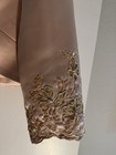Montage Mon Cheri Y2k Champagne Satin Bolero Jacket Beaded Lace Cuff Formal 14