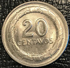 High Grade Au unc 1969 Colombia 20 Centavos Coin-jun031