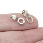 Nickel Plated Brass  6 Ball Chain Loop Connectors  Silver 10-pack Diy Home Decor