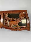 Vintage Oklahoma Wood Mirror Wall Home Decor Sooner State Souvenir