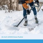 Suncast 24  Snow Pusher Shovel Steel Core Non Stick Blade Usa
