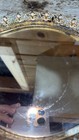 Vintage Gold Tone Filigree Vanity Wall Mirror Hollywood Regency Ornate Decor