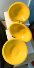Vtg 1940 s Yellow Harlequin Homer Laughlin-set Of 3-36s Oatmeal 6 1 4  Bowls-euc