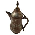 Antique Copper Dallah Arabic Turkish Islamic Ottoman Tea Coffee Pot 7  Numbered 