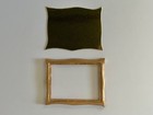Dollhouse Doll House Miniature Picture Elegant Gold Frame  1 7 8    X 2 3 8   