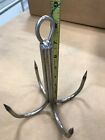 7 Inch 4 Prong Welded 5 16    Stainless Pier Or Bridge Gaff With Eye For Rope