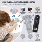 Baby Remote Control Toy With Silicone Teether Cover Lights Music Multi-language