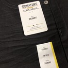 Signature By Levi Strauss   Co Boys Skinny Fit Jeans Size 16 Regular Black New