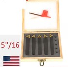 25 Pc 5 16  Indexable Carbide C6 Insert Tool Bit   Holder Mini Lathe Set