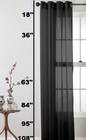 Elegance 1pc Solid Voile Sheer Window Dressing Curtain Grommet Panel Drapes Ruby