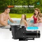Above Ground Swimming Pool Pump Single Speed 2 Hp 110 Gpm 110v   240v