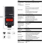 Godox Thinklite Tt350c Mini 2 4g Wireless Ttl Camera Flash Master   Slave S Dwqr