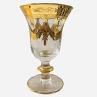 Vintage Set Of 4 Medici Gold By Arte Italica Water Glasses 6 3 8   