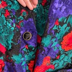 Vintage 80s Jewel Tone Floral Blazer Statement Jacket