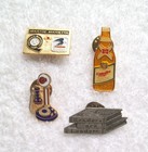 Vintage Martin Marietta  Miller Beer  Old Telephone   Books 4 Lapel Pins